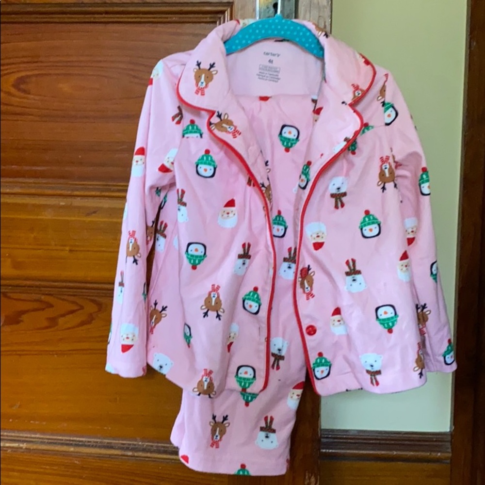 Carter’s flannel christmas pajama set